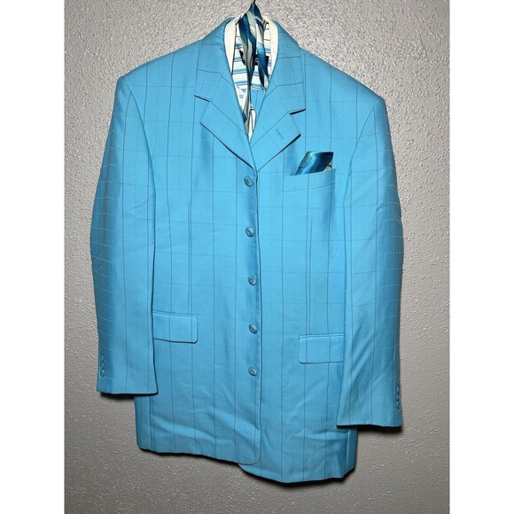 Falcone Other - VTG Falcone Men's 3 Piece Jacket (38R), Pant(38-31) and Shirt(15.5) Blue